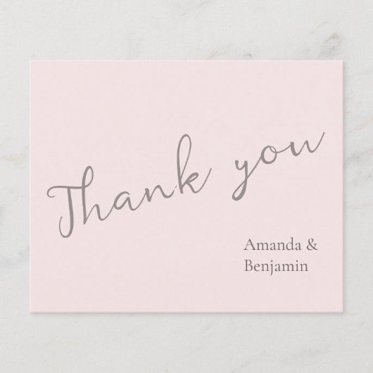 Eenvoudig minimalistisch misty Roos bruiloft (Voorkant)