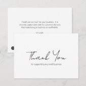 Eenvoudig minimalistisch, modern bedrijfsmodel bedankkaart (Voorkant / Achterkant)