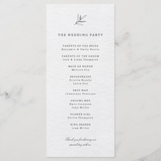 Eenvoudig minimalistisch modern Eucalyptus Olive W Programma (Achterkant)