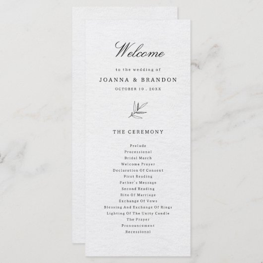 Eenvoudig minimalistisch modern Eucalyptus Olive W Programma (Voorkant / Achterkant)