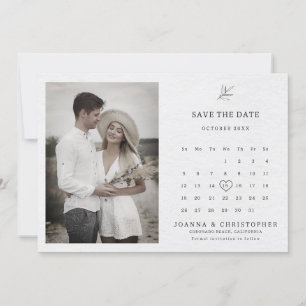 Eenvoudig minimalistisch modern Eucalyptus Olive W Save The Date