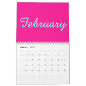 Eenvoudig minimalistisch modern kleurrijk kalender (Feb 2026)