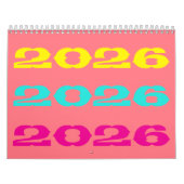 Eenvoudig minimalistisch modern kleurrijk kalender (Hoes)