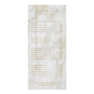 Eenvoudig minimalistisch modern legant Gold Marble Reclamekaart