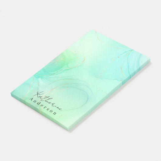 Eenvoudig minimalistisch modern monogram post-it® notes (Schuin)