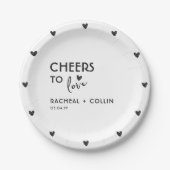 Eenvoudig, minimalistisch, modern papieren bordje (Voorkant)