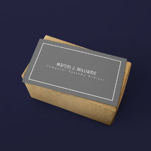 Eenvoudig minimalistisch modern professioneel info visitekaartje