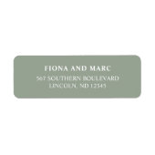 Eenvoudig minimalistisch modern retouradreslabel etiket (Voorkant)