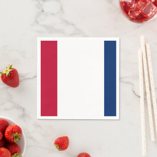 Eenvoudig minimalistisch modern rood wit blauw  servet