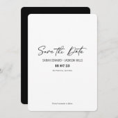 Eenvoudig minimalistisch modern script De datum op Kaart (Voorkant / Achterkant)