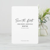 Eenvoudig minimalistisch modern script De datum op Kaart (Staand voorkant)