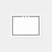 Eenvoudig Minimalistisch Monogram Post-it® Notes (Voorkant)