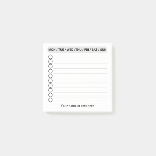 Eenvoudig minimalistisch om lijst te doen post-it® notes (Voorkant)