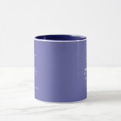 Eenvoudig minimalistisch periwinkle Blue Wedding Mok (Midden)