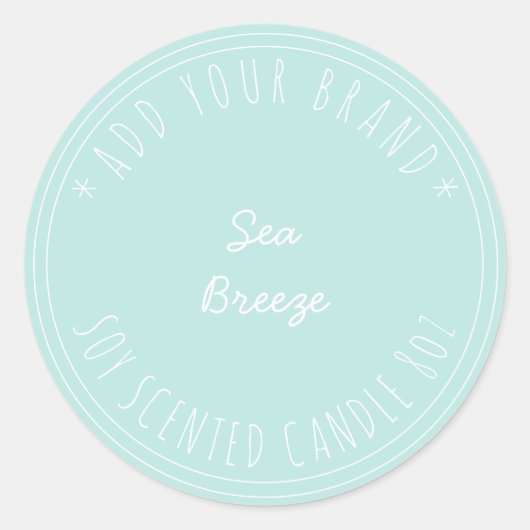 Eenvoudig minimalistisch productlabel ronde sticker (Voorkant)