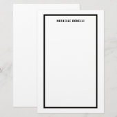 Eenvoudig Minimalistisch Professioneel Briefpapier (Voorkant / Achterkant)