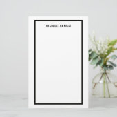 Eenvoudig Minimalistisch Professioneel Briefpapier (Staand voorkant)