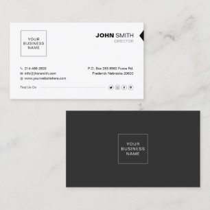 Eenvoudig, minimalistisch, professioneel, wit, uni visitekaartje