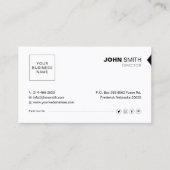 Eenvoudig, minimalistisch, professioneel, wit, uni visitekaartje (Voorkant)