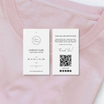 Eenvoudig Minimalistisch QR-code Kleding Prijslabe