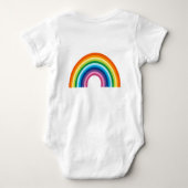Eenvoudig minimalistisch Rainbow Logo-embleem Romper (Achterkant)