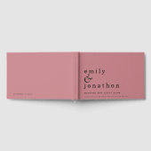 Eenvoudig minimalistisch Roos huwelijk Gastenboek (Volledig)