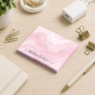 Eenvoudig Minimalistisch Roze Aquarel Persoonlijk  Post-it® Notes