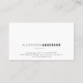 Eenvoudig minimalistisch roze professioneel Visite Visitekaartje (Achterkant)