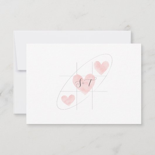 Eenvoudig minimalistisch RSVP kaartje (Achterkant)