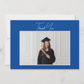 Eenvoudig minimalistisch script Afstuderen foto Af Bedankkaart (Voorkant)