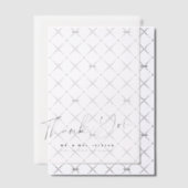 Eenvoudig minimalistisch script bruiloft bedankt o vellum uitnodigingen (Offset (Uitnodiging))