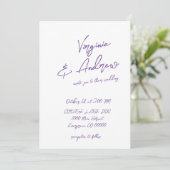 Eenvoudig Minimalistisch Script Calligraphy Weddin Kaart (Staand voorkant)
