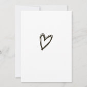 Eenvoudig Minimalistisch Script Calligraphy Weddin Kaart (Achterkant)