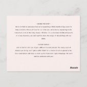 Eenvoudig minimalistisch script hart Baby shower Briefkaart (Achterkant)