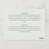 Eenvoudig minimalistisch script hart Baby shower Briefkaart (Achterkant)