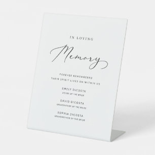Eenvoudig minimalistisch script in liefdevolle her reclamebord met voetstuk