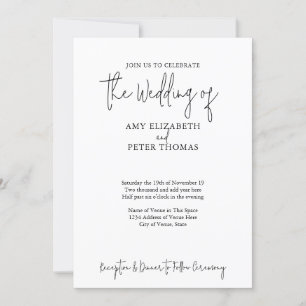 Eenvoudig, minimalistisch script - QR-code - BW We Kaart