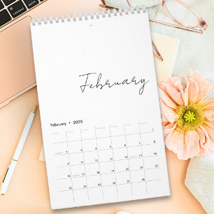 Eenvoudig minimalistisch script schrijven Maanden  Kalender