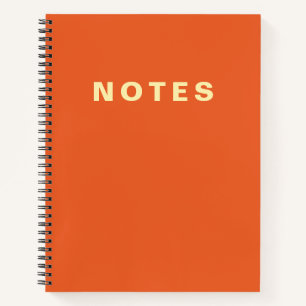 Eenvoudig minimalistisch Sinaasappel Notitieboek