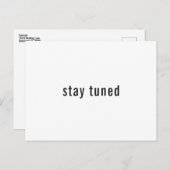 Eenvoudig Minimalistisch Verblijf dat de Datum bew Aankondigingskaart (Voorkant / Achterkant)