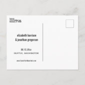 Eenvoudig Minimalistisch Verblijf dat de Datum bew Aankondigingskaart (Achterkant)