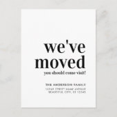 Eenvoudig minimalistisch: we hebben Modern Black M Aankondigingskaart (Voorkant)