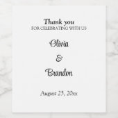 Eenvoudig minimalistisch weddenschap wijn etiket (Enkel label)