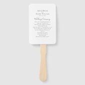 Eenvoudig minimalistisch weddenschapsprogramma handwaaier (Voorkant)