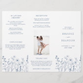 Eenvoudig Minimalistisch Wildflower Boho Wedding P (Voorkant)