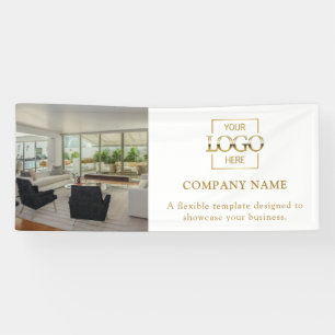 Eenvoudig Minimalistisch Zakelijk Logo Professione Spandoek