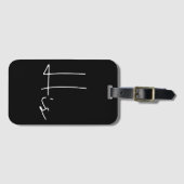 Eenvoudig minimalistisch zijn bagagelabel (Voorkant (horizontaal))