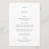 Eenvoudig minimalistisch zwart-wit huwelijk menu (Voorkant)