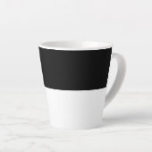Eenvoudig minimalistisch zwart-wit latte mok (Rechterhoek)