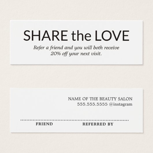 Eenvoudig minimalistisch zwart wit mini visitekaartjes (Voorkant /achterkant)